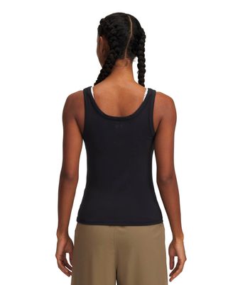 Polera sin mangas UA Meridian Core negro para mujer
