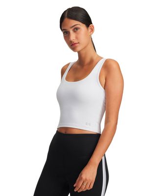 Polera sin manga de entrenamiento para mujer Motion blanco Under Armour