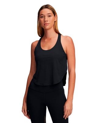 Polera sin manga 2 en 1 de entrenamiento para mujer Motion negro Under Armour
