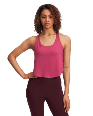 Polera sin manga 2 en 1 de entrenamiento para mujer Motion rojo Under Armour
