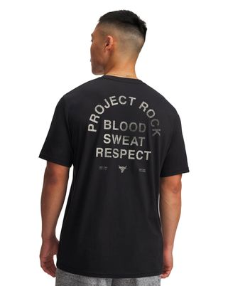 Polera manga corta de entrenamiento para hombre Project Rock negro Under Armour