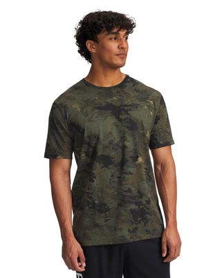 Polera manga corta de entrenamiento para hombre Project Rock verde Under Armour