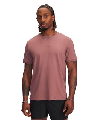 Polera manga corta de entrenamiento para hombre Project Rock Iso-Chill café Under Armour