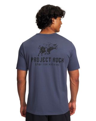 Polera manga corta de entrenamiento para hombre Project Rock gris Under Armour