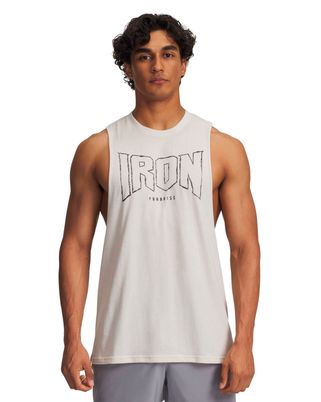 Polera sin manga de entrenamiento para hombre Project Rock café Under Armour