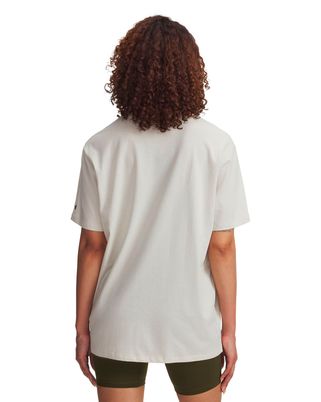 Polera manga corta Lifetsyle para mujer Rival Oversized Campus blanco Under Armour