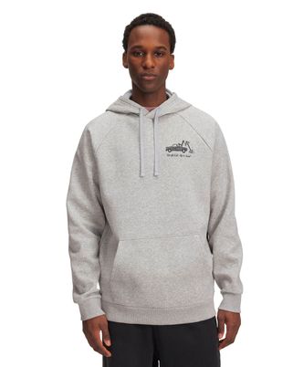 Polerón Lifestyle para hombre Rival Fleece HBR Logo gris Under Armour
