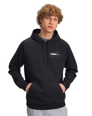 Polerón Lifestyle para hombre Rival Fleece HBR Logo negro Under Armour