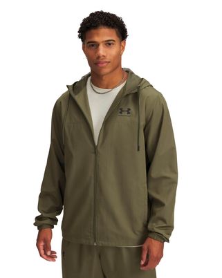 Cortaviento Lifestyle para hombre Rival Woven Verde Under Armour