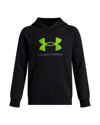 Polerón Lifestyle para niño Rival Fleece Big Logo Print Fill Negro Under Armour