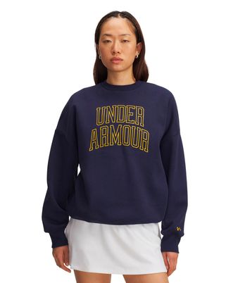 Polerón Lifestyle para mujer Rival Fleece Oversized Varsity Azul Under Armour