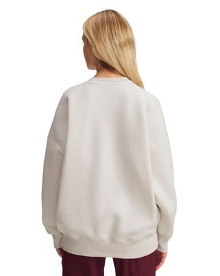 Polerón Lifestyle para mujer Rival Fleece Oversized Varsity Blanco Under Armour