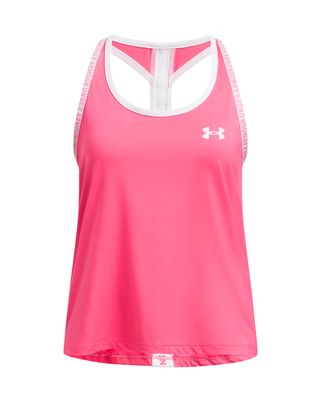 Polera sin mangas Under Armour knockout rosado para niñas