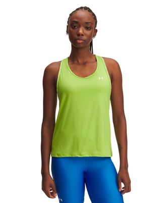 Polera sin mangas de entrenamiento para mujer Tech Knockout Verde Under Armour