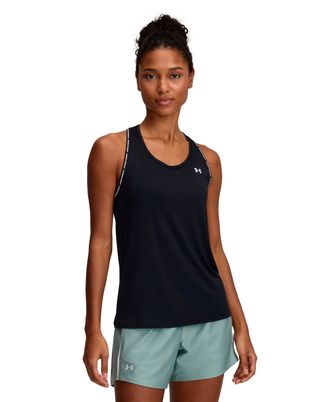 Polera sin mangas Under Armour tech knockout negro para mujer