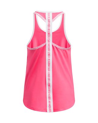 Polera sin mangas Under Armour knockout rosado para niñas