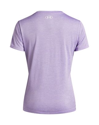 Polera manga corta de entrenamiento para mujer Tech Twist morado Under Armour