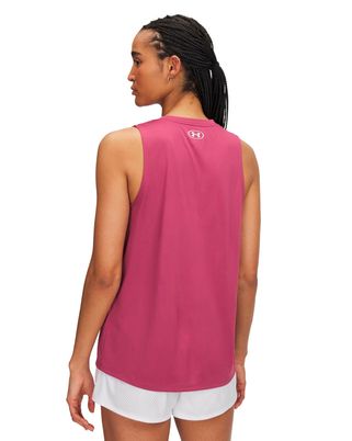 Polera sin mangas de entrenamiento para mujer Tech Rojo Under Armour