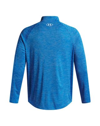 Polerón de entrenamiento para hombre Tech Textured ½ Zip azul Under Armour