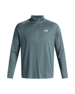 Polerón de entrenamiento para hombre Tech Textured ½ Zip azul Under Armour