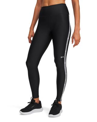 Calza de entrenamiento para mujer Tech Wordmark Tape negro Under Armour