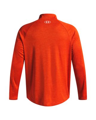 Polerón de entrenamiento para hombre Tech Textured ½ Zip naranjo Under Armour