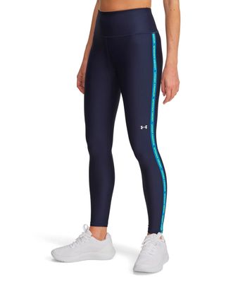 Calza de entrenamiento para mujer Tech Wordmark Tape azul Under Armour