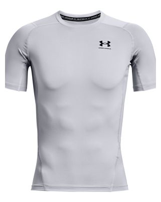 Primera capa superior manga corta para hombre HeatGear gris Under Armour