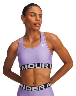 Peto de entrenamiento para mujer HeatGear Armour Mid Branded morado Under Armour
