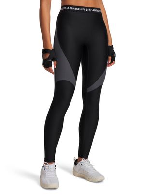 Calzas de entrenamiento para mujer UA HeatGear Rib negro Under Armour
