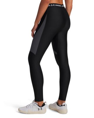Calzas de entrenamiento para mujer UA HeatGear Rib negro Under Armour