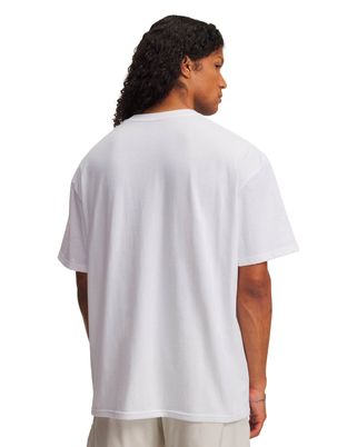 Polera manga corta Lifestyle para hombre Armour Wordmark Heavyweight blanco Under Armour