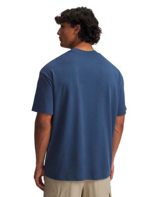 Polera manga corta Lifestyle para hombre Armour Wordmark Heavyweight azul Under Armour