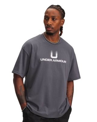 Polera manga corta Lifestyle para hombre Logo Heavyweight gris Under Armour