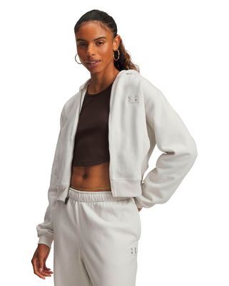 Poleron Lifestyle para mujer Icon Vida Fleece blanco Under Armour