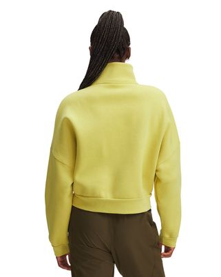 Polerón Lifestyle para mujer Icon Fleece Oversized ½ Zip amarillo Under Armour