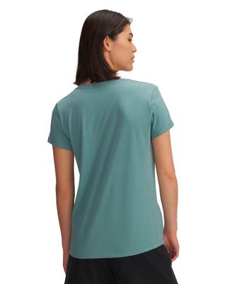 Polera manga corta Sportstyle para mujer Rival Logo verde Under Armour