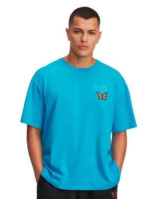 Polera manga corta Lifestyle para hombre Day Of The Dead Heavyweight azul Under Armour