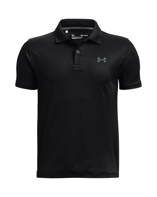 Polera manga corta de Golf para niño negro Under Armour