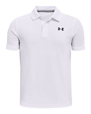Polera manga corta de Golf para niño blanco Under Armour