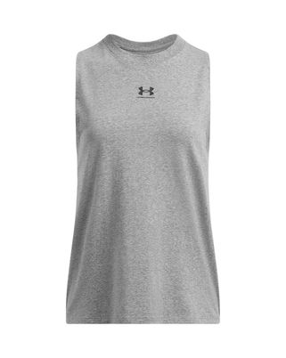 Polera sin mangas Lifestyle para mujer Rival Muscle gris Under Armour