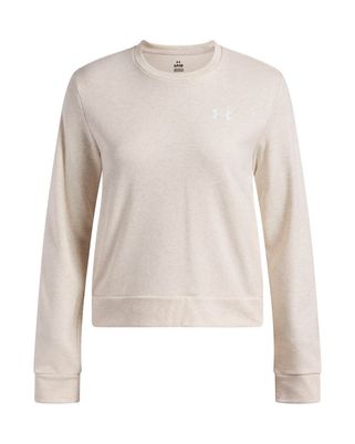Poleron Lifestyle para mujer Rival Terry Crew café Under Armour