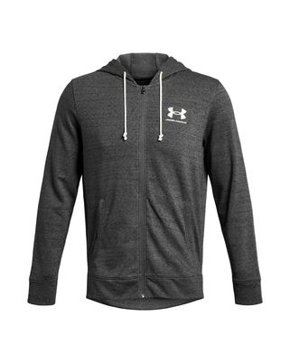 Poleron Lifestyle para hombre Rival Terry Full-Zip gris Under Armour