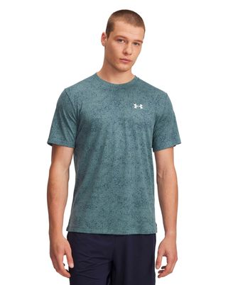 Polera manga corta de entrenamiento para hombre Tech azul Under Armour