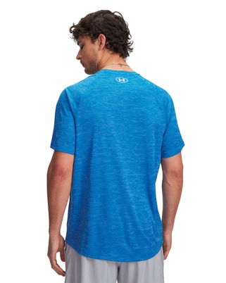 Polera manga corta de entrenamiento para hombre Tech Textured azul Under Armour