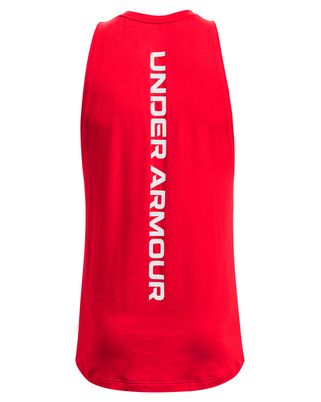 Polera sin mangas Under Armour zone rojo para hombre