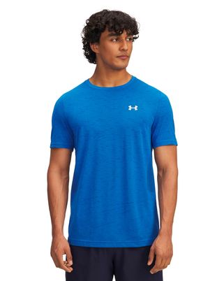 Polera manga corta de entrenamiento para hombre Vanish Seamless azul Under Armour
