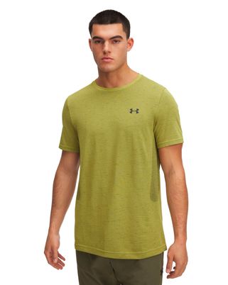 Polera manga corta de entrenamiento para hombre Vanish Seamless amarillo Under Armour