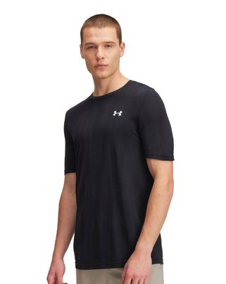 Polera manga corta de entrenamiento para hombre Vanish Seamless negro Under Armour