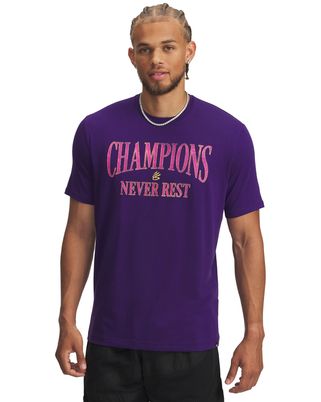 Polera manga corta Basketball para Hombre Curry Tour Morada Under Armour